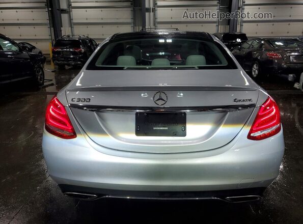 55SWF4KB1GU154127 2016 MERCEDES-BENZ C Серебряный Вид сзади