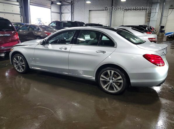 55SWF4KB1GU154127 2016 MERCEDES-BENZ C Серебряный Задняя левая четверть