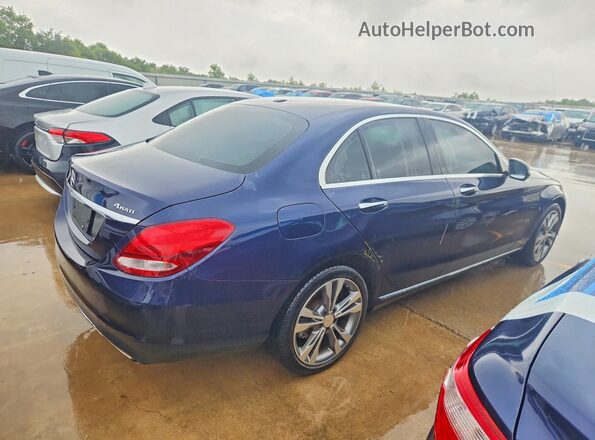 55SWF4KB1GU163443 2016 MERCEDES-BENZ C Blue Trasero derecho