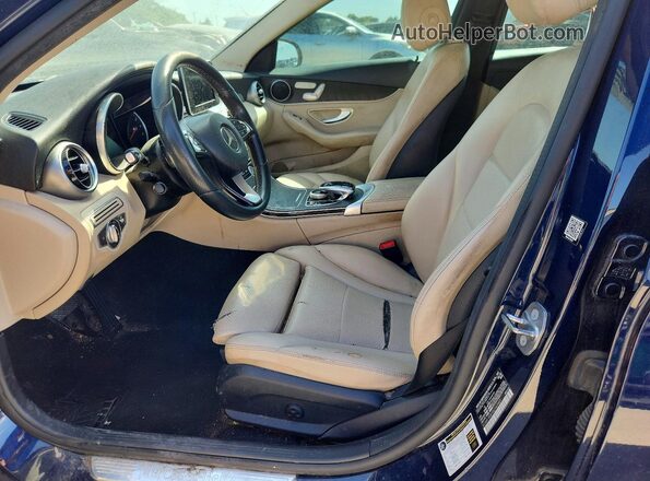 55SWF4KB1GU163443 2016 MERCEDES-BENZ C Blue Vista interior delantera