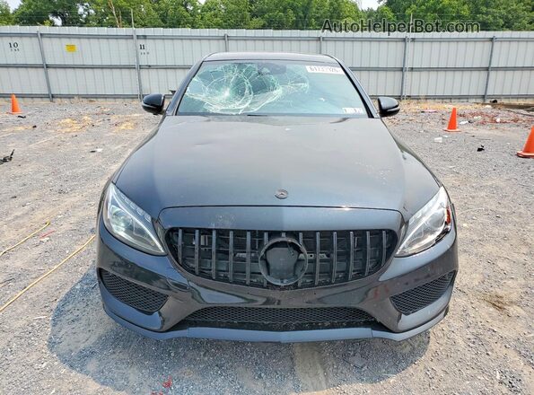 55SWF4KB1HU193222 2017 MERCEDES-BENZ C Black Вид спереду