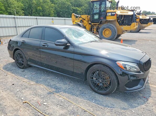 55SWF4KB1HU193222 2017 MERCEDES-BENZ C Black Передня права чверть