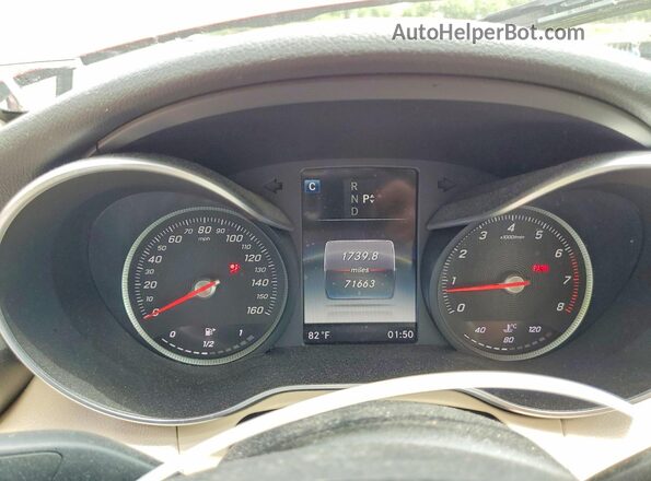 55SWF4KB2GU110797 2016 MERCEDES-BENZ C Red Widok zestawu wskaźników