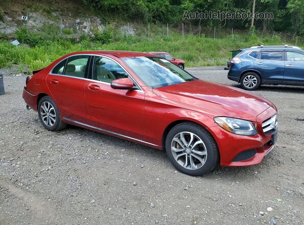 55SWF4KB2GU110797 2016 MERCEDES-BENZ C Red Przód prawy