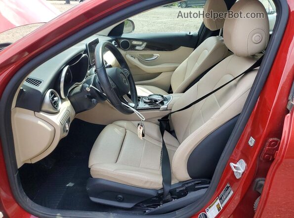 55SWF4KB2GU110797 2016 MERCEDES-BENZ C Red Widok wnętrza z przodu