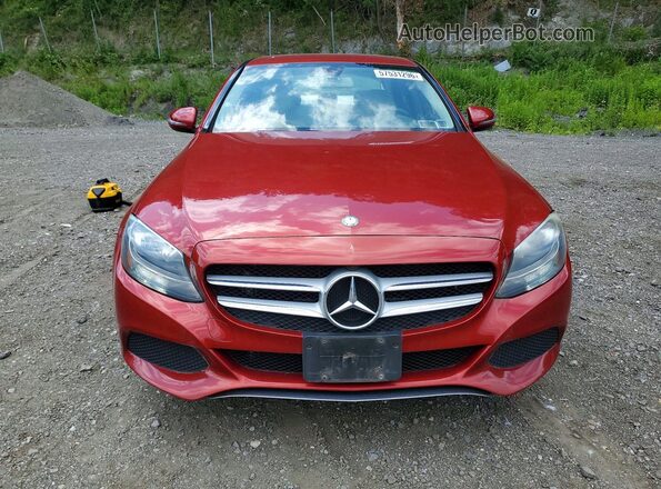 55SWF4KB2GU110797 2016 MERCEDES-BENZ C Red Widok z przodu
