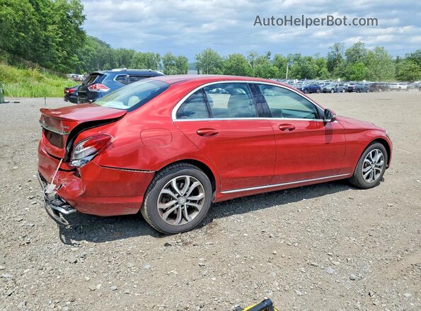55SWF4KB2GU110797 2016 MERCEDES-BENZ C Red Tył prawy