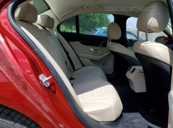 55SWF4KB2GU110797 2016 MERCEDES-BENZ C Red Widok tylnych siedzeń