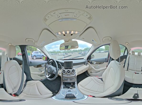 55SWF4KB2GU110797 2016 MERCEDES-BENZ C Red Widok naklejki z numerem VIN