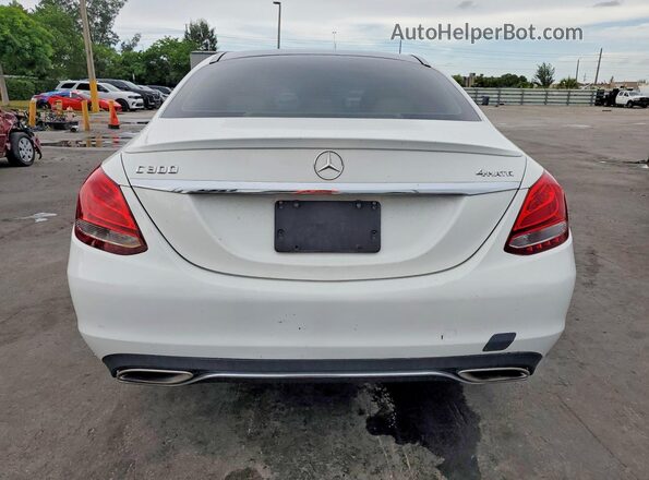 55SWF4KB2GU149406 2016 MERCEDES-BENZ C White უკანა ხედი