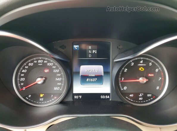 55SWF4KB2GU149406 2016 MERCEDES-BENZ C White ხელსაწყოთა პანელის ხედი