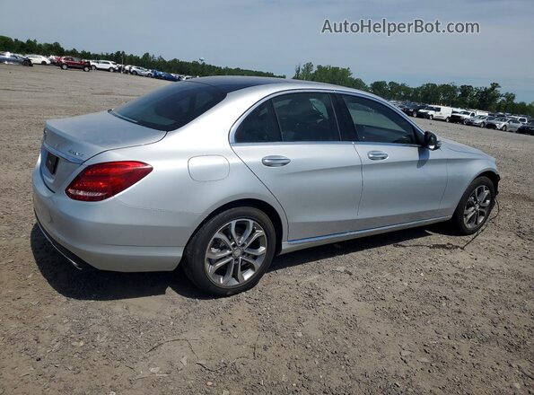 55SWF4KB2GU156551 2016 MERCEDES-BENZ C Silver Trasero derecho