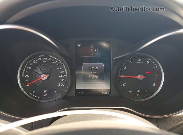 55SWF4KB2GU156551 2016 MERCEDES-BENZ C Silver Vista del cuadro de instrumentos
