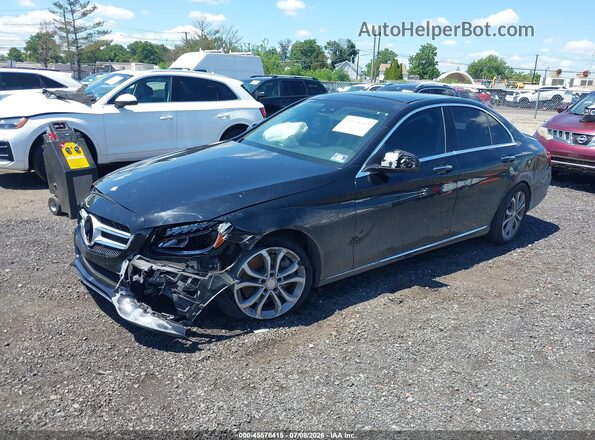 55SWF4KB2HU199529 2017 MERCEDES-BENZ C-CLASS Black Vista tres cuartos delantera izquierda
