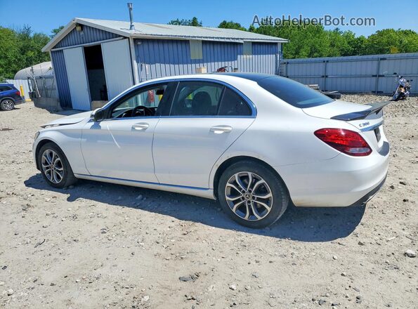 55SWF4KB2HU218516 2017 MERCEDES-BENZ C White Trasero izquierdo