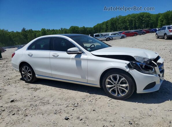 55SWF4KB2HU218516 2017 MERCEDES-BENZ C White Delantero derecho