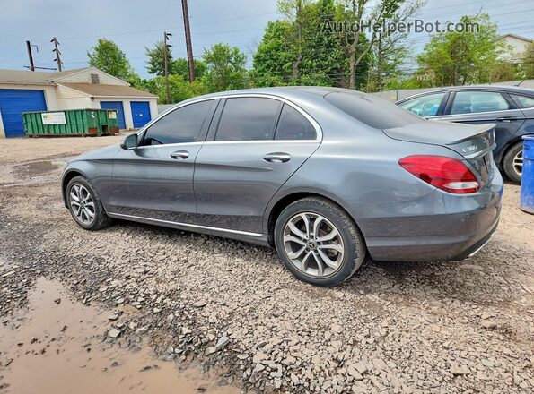 55SWF4KB2JU244541 2018 MERCEDES-BENZ C Серый Задняя левая четверть