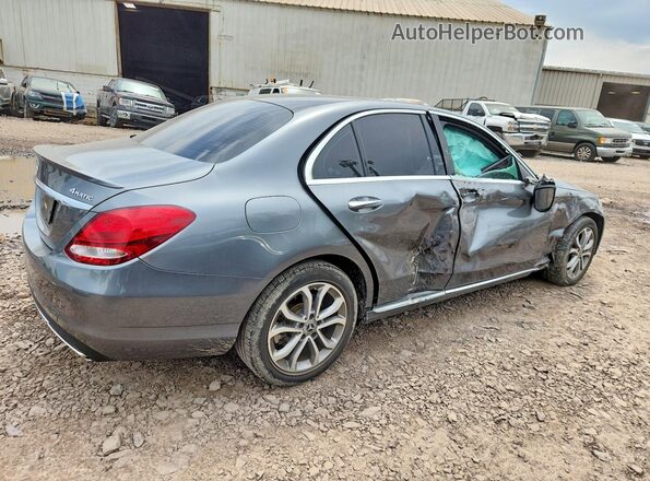 55SWF4KB2JU244541 2018 MERCEDES-BENZ C Серый Задняя правая четверть
