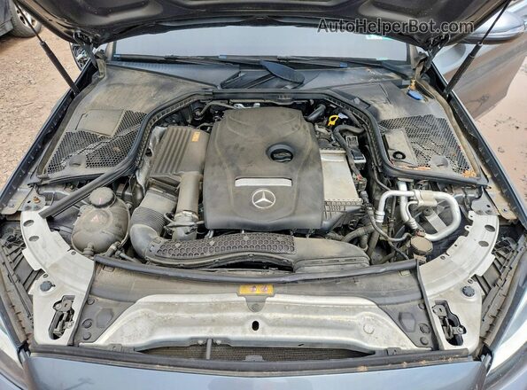 55SWF4KB2JU244541 2018 MERCEDES-BENZ C Серый Вид задней части салона