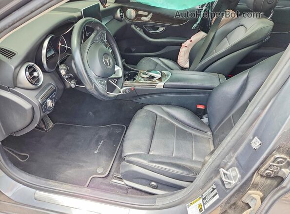 55SWF4KB2JU244541 2018 MERCEDES-BENZ C Серый Вид салона спереди