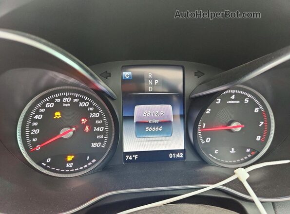 55SWF4KB2JU244541 2018 MERCEDES-BENZ C Серый Вид щитка приборов