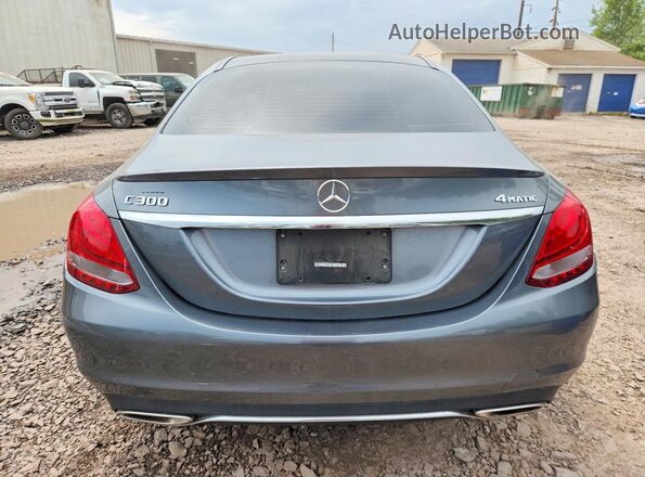 55SWF4KB2JU244541 2018 MERCEDES-BENZ C Серый Вид сзади