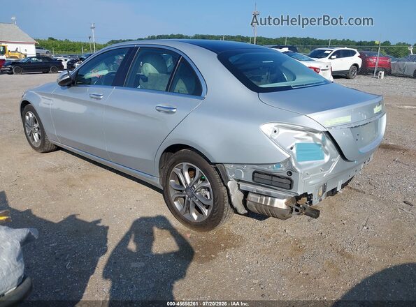 55SWF4KB3GU109674 2016 MERCEDES-BENZ C-CLASS Silver Trasero izquierdo