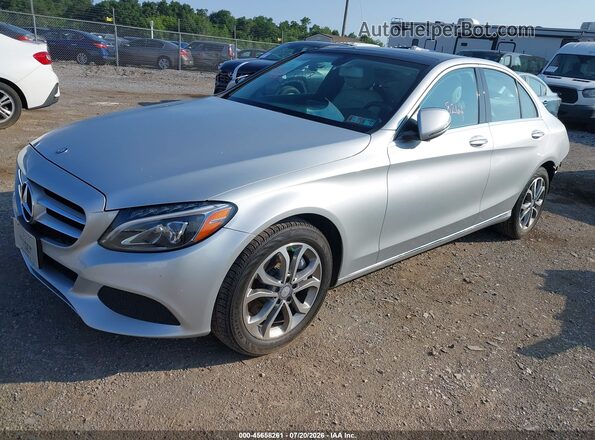 55SWF4KB3GU109674 2016 MERCEDES-BENZ C-CLASS Silver Vista tres cuartos delantera izquierda
