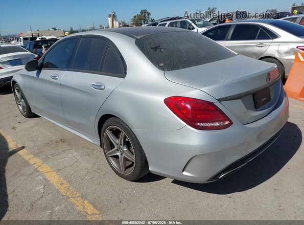 55SWF4KB3GU128743 2016 MERCEDES-BENZ C-CLASS Silver Հետևի ձախ