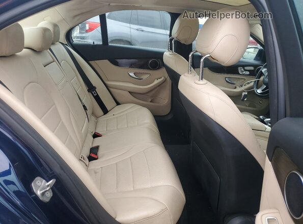 55SWF4KB3GU164710 2016 MERCEDES-BENZ C Синий Вид задних сидений