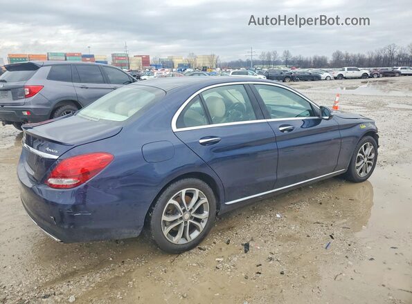 55SWF4KB3GU164710 2016 MERCEDES-BENZ C Синий Задняя правая четверть