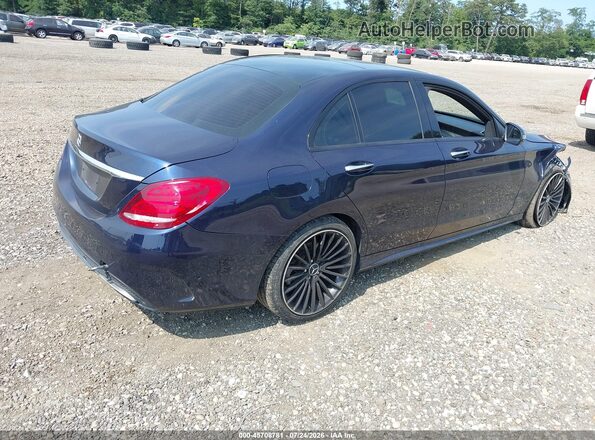 55SWF4KB3HU179189 2017 MERCEDES-BENZ C-CLASS Blue Задня права чверть