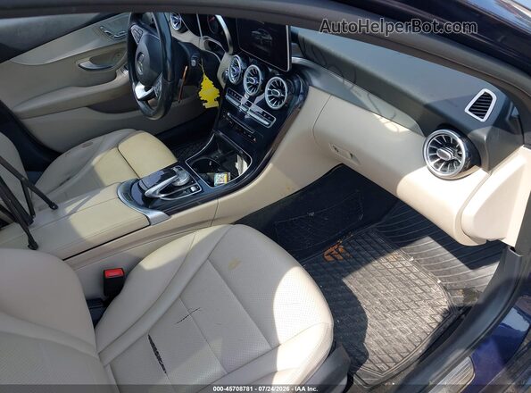 55SWF4KB3HU179189 2017 MERCEDES-BENZ C-CLASS Blue Вид салону спереду