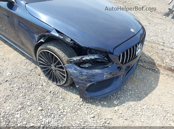 55SWF4KB3HU179189 2017 MERCEDES-BENZ C-CLASS Blue Вид спереду