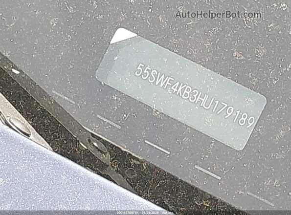 55SWF4KB3HU179189 2017 MERCEDES-BENZ C-CLASS Blue 