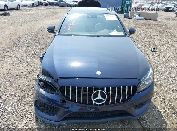 55SWF4KB3HU179189 2017 MERCEDES-BENZ C-CLASS Blue Вид щитка приладів