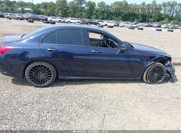 55SWF4KB3HU179189 2017 MERCEDES-BENZ C-CLASS Blue Вид задньої частини салону