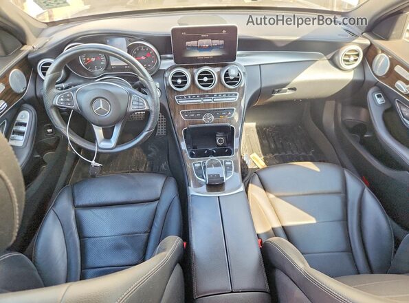 55SWF4KB3HU200283 2017 MERCEDES-BENZ C White Dashboard view