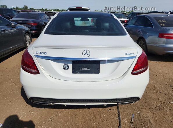 55SWF4KB3HU200283 2017 MERCEDES-BENZ C White Rear view