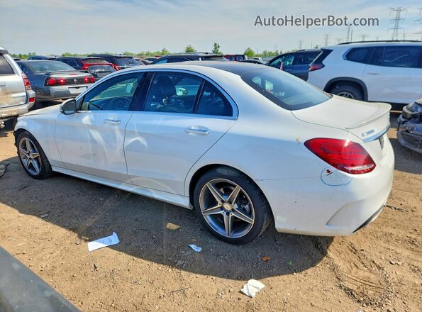 55SWF4KB3HU200283 2017 MERCEDES-BENZ C White Rear left