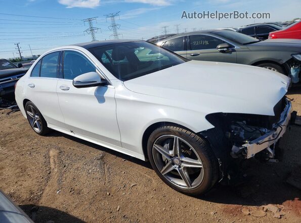55SWF4KB3HU200283 2017 MERCEDES-BENZ C White Front right
