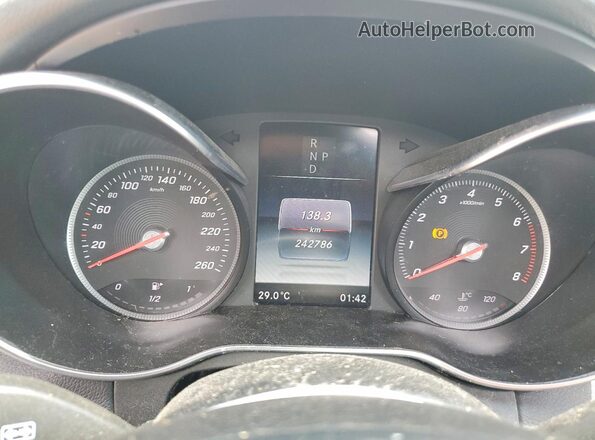 55SWF4KB3HU212319 2017 MERCEDES-BENZ C White ხელსაწყოთა პანელის ხედი