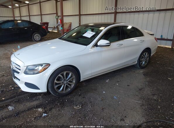 55SWF4KB4GU103253 2016 MERCEDES-BENZ C-CLASS White წინა მარცხენა ხედი სამი მეოთხედიდან