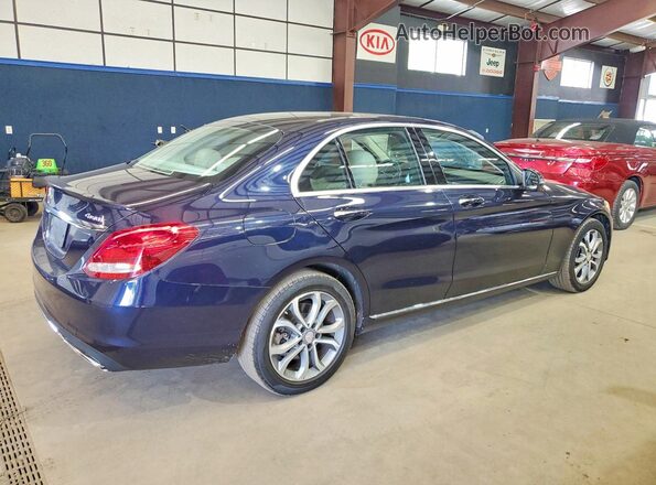 55SWF4KB4GU119291 2016 MERCEDES-BENZ C Blue Tył prawy