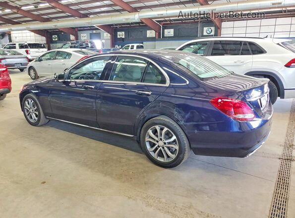 55SWF4KB4GU119291 2016 MERCEDES-BENZ C Blue Tył lewy