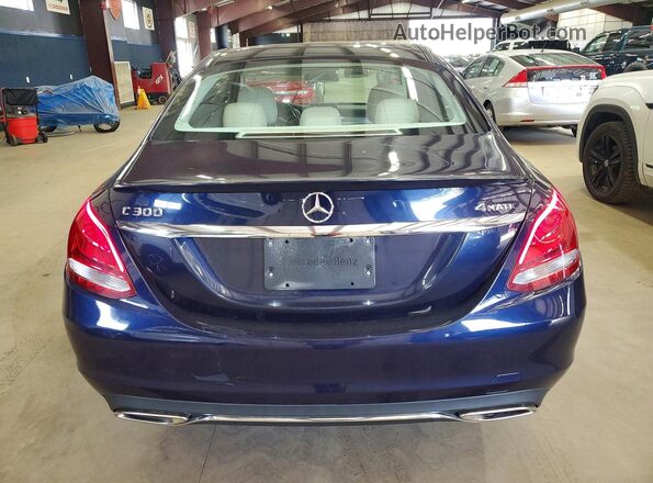 55SWF4KB4GU119291 2016 MERCEDES-BENZ C Blue Widok z tyłu