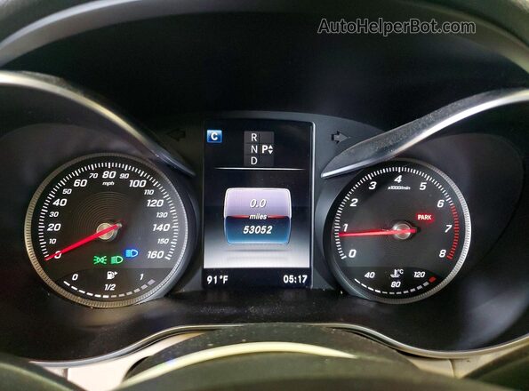 55SWF4KB4GU119291 2016 MERCEDES-BENZ C Blue Widok zestawu wskaźników