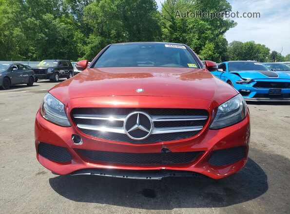 55SWF4KB4GU142487 2016 MERCEDES-BENZ C Red Widok z przodu