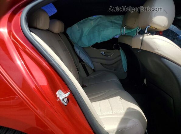55SWF4KB4GU142487 2016 MERCEDES-BENZ C Red Widok tylnych siedzeń