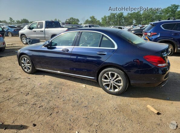 55SWF4KB4HU207159 2017 MERCEDES-BENZ C Blue Tył lewy